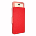 Miniatyrbillede 4 af 4: HAIER PHONE L54 Fuchsia tekstureret læder folio-etui med kortholder og synlige syninger fra PH26®
