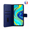 Miniatyrbillede 3 af 4: Pungcover dedikeret til Xiaomi Redmi Note 9s med magnetisk fane, kortopbevaring og videounderstøttelse - Blå Blå