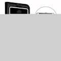 Miniatyrbillede 1 af 4: APPLE IPHONE 5C Speciel sort folio etuier med vinduer i læderlook med synlige stikninger af PH26® KOMPATIBEL MED APPLE