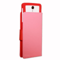 Miniatyrbillede 4 af 4: Oppo F3 Case Folio cover pink og rød tekstureret læderlook med kortholder og synlige syninger fra PH26®