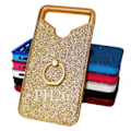 Miniatyrbillede 4 af 4: Wiko View 2 Pro Gold bagcover med diamant rhinestone effekt med anti-shock silikone gel konturer med ring til selfies, fotos