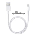 Miniatyrbild 1 av 4: 3 meter typ C kabel för Samsung Galaxy S20+ 5G Exynos snabbladdning-dataöverföring Vit