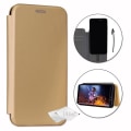 Miniatyrbillede 1 af 4: PH26® Folio kortholder etui i guldkornet øko-læder til Samsung Galaxy J7 Duo (2018)