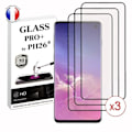 Miniatyrbillede 1 af 4: Pakke med 3 FULD beskyttelsesfilm til Samsung Galaxy S10 i ultra-resistent hærdet glas (maksimal hårdhed) Vit