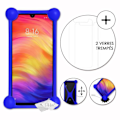 Pikkukuva 1 / 4: Coque bumper - Xiaomi - Redmi Note 7 - Iskunkestävä - Silikoni - 2 Lujitettua lasia Blå