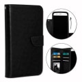 Miniatyrbild 1 av 4: Etui folio - PH26 - Sony Xperia M4 Aqua - Ekoskinn svart - Magnetisk lock - Universell Svart