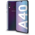 Miniatyrbillede 4 af 4: Taske til Samsung Galaxy A40 - BLÅ - Imiteret læder - Ekstra slank - Semi-stiv - Magnetisk Blå