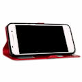 Pikkukuva 2 / 4: Kotelo Iphone 12 6.1 Extra Slim X2 Windowsille laadukkaalla ekonahkalla, magneettisuljin ja näkyvät tikkaukset - PUNAINEN Röd
