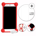 Pikkukuva 1 / 4: Motorola One Power Super Pack punainen iskunkestävä puskurin kotelo laadukkaasta silikonista + 1 MAXIMUM kovuus suojaava karkaistu lasi,