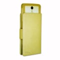 Miniatyrbillede 4 af 4: Blu Studio J8 Case Gold foliocover i tekstureret læderstil med kortholder og synlige syninger fra PH26®