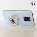 Pikkukuva 3 / 4: Taitettava matkapuhelinteline Infinix S5 Lite Super Diamond Designille - punainen ja valkoinen timantti Röd