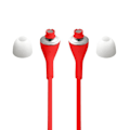 Miniatyrbillede 3 af 4: Røde højkvalitets in-ear silicone høretelefoner med ultra komfort, volumenkontrol og mikrofon til UMIDIGI A9 Röd