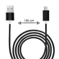 Pikkukuva 1 / 4: Mikro-USB-kaapeli Infinix Smart 5:lle Nylon-punottu USB-kaapeli 1,3 metrin pikalataus-synkronointi-tiedonsiirtokaapeli - MUSTA
