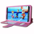 Miniatyrbillede 4 af 4: Hus - Alcatel - One Touch Pop 2 (4.5) - PU Læder - Rosa - Beskyttelse notifikationer Rosa