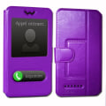 Miniatyrbillede 2 af 4: SFR STARNAUTE 3 super PACK premuim Lilla Folio-etui med PU-vinduer + miniskærm touch stylus + hærdet glas 9H hårdhed, Ultratynd...