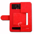 Miniatyrbild 3 av 4: Lenovo K6 Note super PACK Röd PU fönsterfodral + mini stylus + härdat glas 9H hårdhet, Ultratunn 0,20 mm