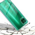 Miniatyrbild 2 av 4: För Huawei P40 Lite- Nova 6 SE 6.4": Silikonfodral 360° fullt skydd Fram och bak - TRANSPARENT + 1 härdat glasfilm VIT
