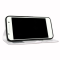 Miniatyrbillede 2 af 4: Nokia 6 Housse dedicated folio hvid med vinduer i læderlook med synlige stikninger by PH26®