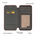 Miniatyrbild 2 av 4: PH26® Folio-korthållare i rött eko-läder för Blackberry Leap