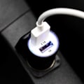 Miniatyrbillede 6 af 6: Guld USB Car Cigarettænder Oplader Dobbelt Porte Ultra Hurtig USB X2 Bil Oplader 12/24V til Oukitel WP28E