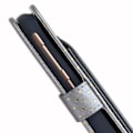 Miniatyrbillede 2 af 3: PH26® Sølv folio-etui med guldprikker til Umidigi C Note 2 i øko-læder med kortholder, spejl og synlige syninger