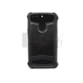 Miniatyrbillede 3 af 4: Huawei Y7 Bagcover i sort læderlook med silikonegel kanter anti-stød by PH26®