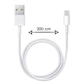Miniatyrbild 1 av 4: 2 meter typ C kabel för LG Q92 snabbladdning-dataöverföring Vit