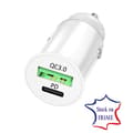 Miniatyrbillede 4 af 4: Biladapter - Google - Pixel 6 - Hurtigopladning 30W - Quick Charge 3.0 - USB Type C Vit