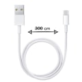 Pikkukuva 1 / 4: USB Type C -kaapeli Cubot A30:lle - Nopea lataus/synkronointi tiedonsiirtoon - 3 metrin kaapeli Vit