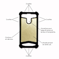 Pikkukuva 2 / 4: Super Pack Lenovo K10 Plus nahkatyyliselle takakanselle + 3 erittäin kestävää ja läpinäkyvää karkaistua lasia suojaavaa kalvoa - GOLD