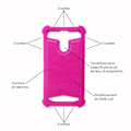 Pikkukuva 4 / 4: Takakansi - Archos - Access 57 - Fuksia - Nahkaefekti - Iskunkestävä - Langaton lataus Fushia rosa