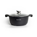 Miniatyrbild 5 av 6: Marmitt med non-stick marmor effekt - D 32 cm - Svart
