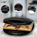 Miniatyrbild 2 av 6: Smörgås och Croque Monsieur Maker Clatronic ST 3477 Svart - Non-stick triangulära tallrikar - 750W Svart