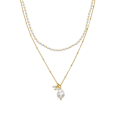 Miniatyrbillede 1 af 5: Collier - Luxenter - Subri - Guld 18 karat - Hvide perler - Boho stil Vit