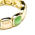 Miniatyrbild 3 av 3: Armband - Luxenter - Jajim - Flerfärgad kattöga - 18 karat guld - Elastisk Flerfärgad
