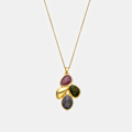Miniatyrbillede 5 af 5: Collier - Luxenter - Laido - Guld 18k - Multifarget lak - 42 cm + 3 cm forlængelse Flerfärgad