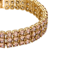 Miniatyrbillede 2 af 4: Armbånd - Luxenter - Uriom - Guld 18k - Champagne zirkon - 19 cm x 15 mm
