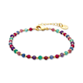 Miniatyrbillede 1 af 6: Armbånd - Aiel - Multifarvet - 18K guldsmed - 16,5 cm + 3,5 cm forlængelse - Krystal Flerfärgad