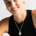 Miniatyrbillede 2 af 5: Collier - Luxenter - Laido - Guld 18k - Multifarget lak - 42 cm + 3 cm forlængelse Flerfärgad