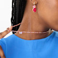 Miniatyrbillede 2 af 2: Collier - Luxenter - Lyonis - Argent 925 - Guld 18k - Zirconium Morganite