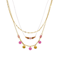 Miniatyrbillede 1 af 4: Collier - Luxenter - Omlia - Kvartsrose - 18k guld - Længde 42 cm + 3 cm