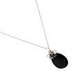 Miniatyrbillede 2 af 4: Collier - Adak - Legering - Rhodium - Onyx - One size - Sort Svart