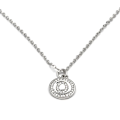 Pikkukuva 1 / 3: Kaulaketju - Luxenter - Kirjain O - Zirkonium brillantin - Rhodium-pinnoitettu - 42 cm + 3 cm