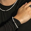 Miniatyrbillede 2 af 2: Armbånd - Luxenter - Orfi - Sølv 925 - Zircon Onyx - Rhodium Belagt