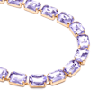 Miniatyrbillede 2 af 4: Collier - Ankek - Modell i violet krystal - 18 karat guld - Længde 44 cm + 10 cm Lila