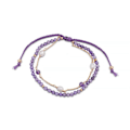 Miniatyrbillede 1 af 3: Armbånd - Luxenter - Athat - 18K Guld - Amethyst Cubic Zircon - 16 cm