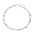Miniatyrbillede 1 af 3: Collier - Luxenter - Jamel - Guld 18 karat - Hvid perle - 49 cm + 5 cm