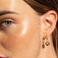 Miniatyrbillede 4 af 4: Øreringe - Luxenter - Ufore - Argent 925 - Rosa zircon - Guld 18k