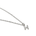 Miniatyrbillede 2 af 4: Collier Luxenter med glitrende zirkonium i sølv - Alphabet H
