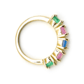Miniatyrbild 2 av 4: Ring - Luxenter - Akma - Silver 925 - Multicolored zircon - Gold 18k mångfärgad 14